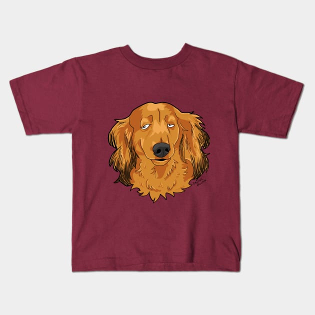 Long Haired Dachshund Kids T-Shirt by ApolloOfTheStars